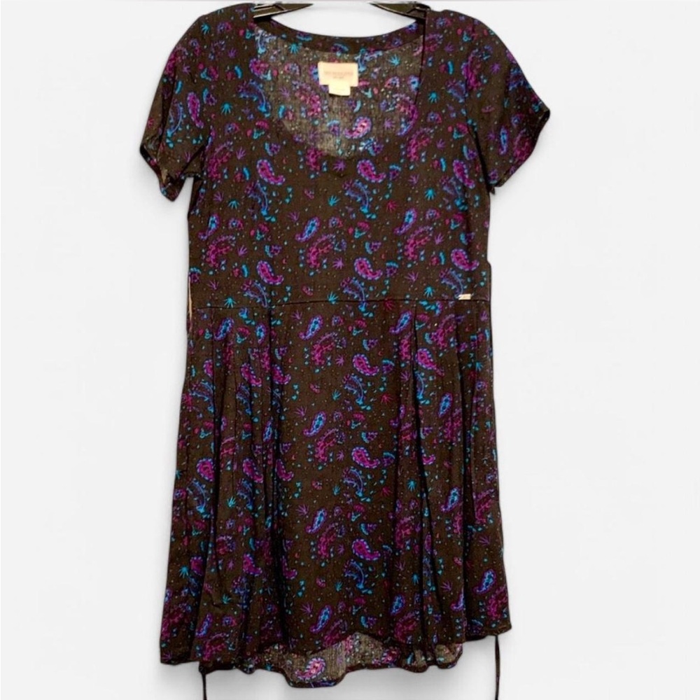 OBEY paisley print short sleeve mini dress NWOT